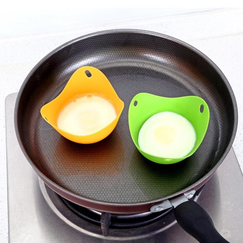 1pc Egg Cookers Silicone Egg Cooker Kitchen Tools Pancake Cookware Bakeware Steam Eggs Plate Tray Healthy Egg Pancake
