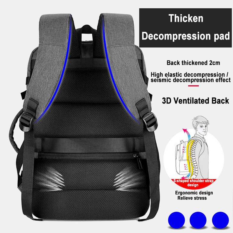 Sac à dos de voyage pour homme sac d'ordinateur en Polyester sacs à dos d'ordinateur portable pour homme