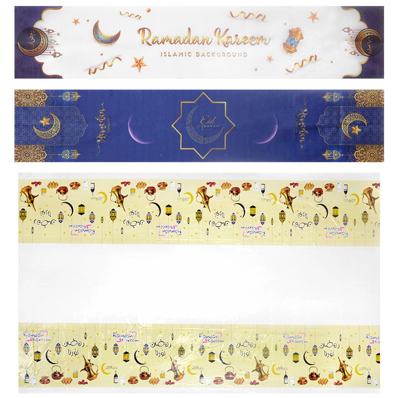 Eid Mubarak Tafelloper Tafelkleed Ramadan Kareem Eid Al-Fitr Decoratieve Tafelkleed Cover Voor Thuis Islamitische Mubarak Party decor