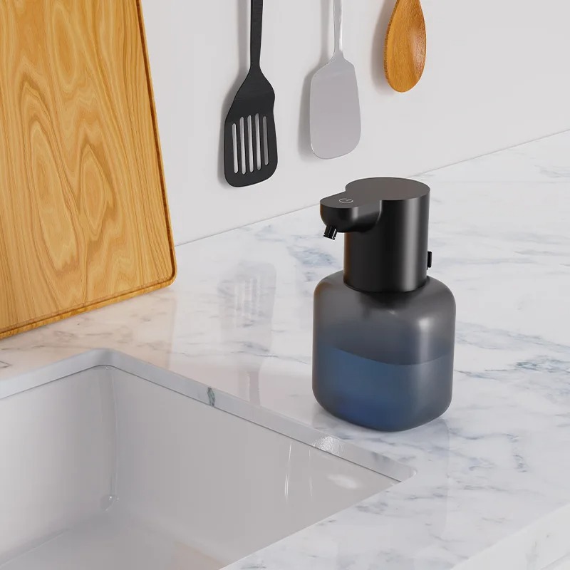 Automatischer Sensor-Seifenspender, kontaktloser Schaum-Händedesinfektionsmittel, 500 ml, USB wiederaufladbar, elektrischer, wasserdichter Seifenspender