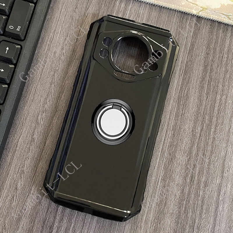 Voor doogee s cyber pro cyberpro cyberpro doogee cyber achterkant ringhouder beugel telefoonhoesje smartphone tpu zachte hoes: Hout / Beige