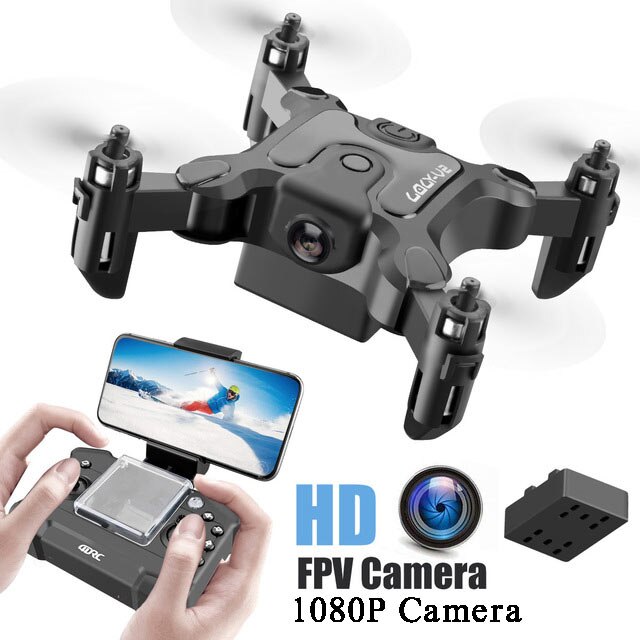 Mini Drone With/Without HD Camera Hight Hold Mode RC Quadcopter RTF WiFi FPVQuadcopter Follow Me RC Helicopter Quadrocopter Kid': 4D 1080P 1battery