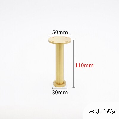 Pieds de meuble en laiton, hauteur 11cm, 13cm, 16cm, 21cm, 4 pièces/lot, pieds de remplacement pour meuble TV, Table de thé: 11cm