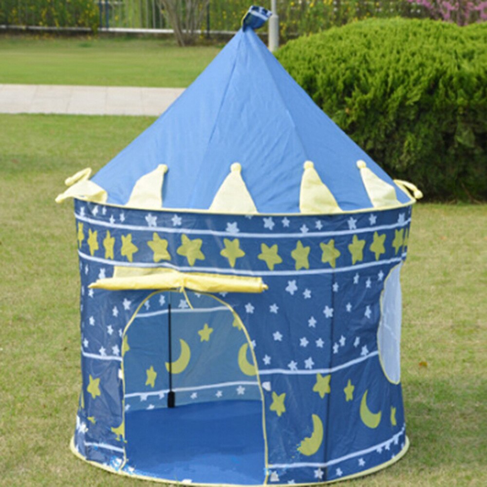 Kids Toys Play Tent Portable Foldable Tipi Prince Folding Tent Children Boy Cubby Play House Kids Outdoor Toy Tents Castle