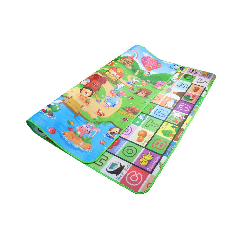 Måtte til børn baby legemåtte 0.5cm tyk kravlemåtte dobbelt overflade babytæppe tæppe dyre udviklende game pad