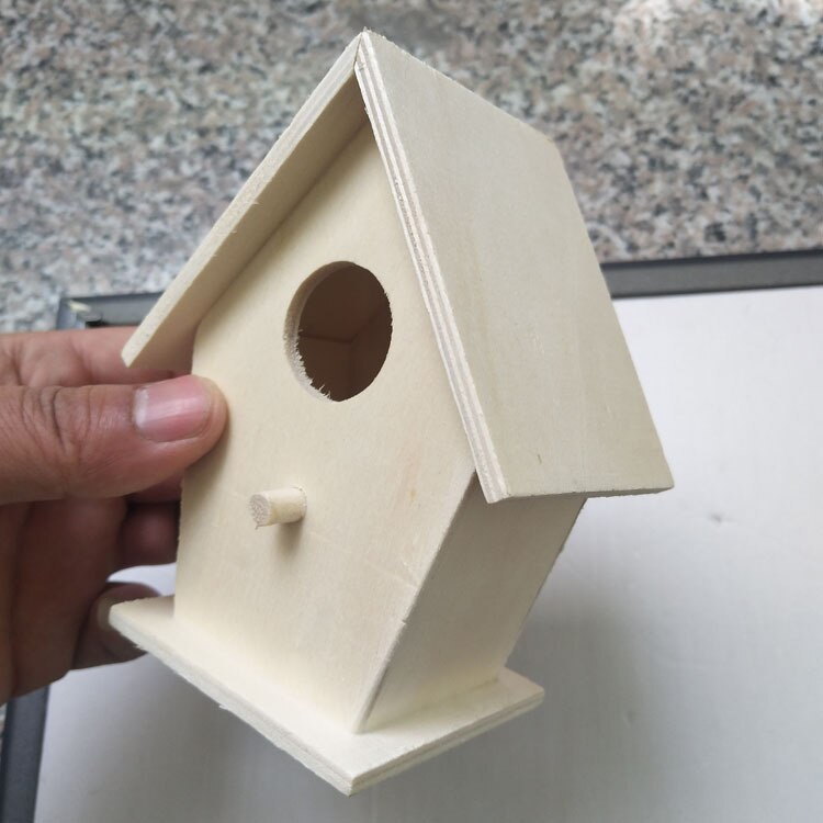 Bricolage en bois oiseau maison créative murale en bois en plein air oiseau nid nichoir en bois boîte