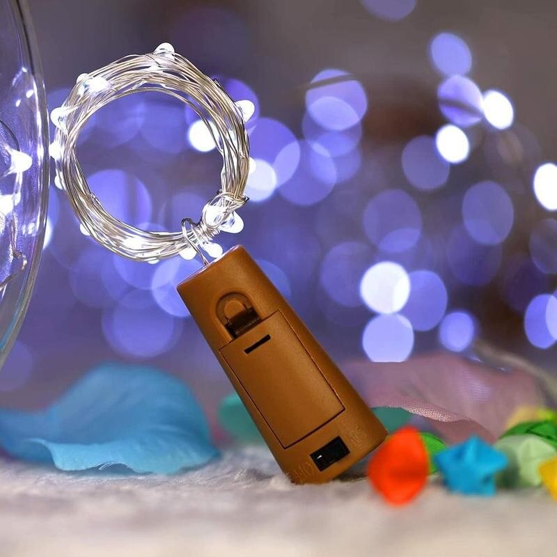 Decorative Small Lantern LED Wine Bottle Fairy Light * Batteries 3 LED AG13/ Weddin Cork Christmas LR44 Shaped String WITH R6H1