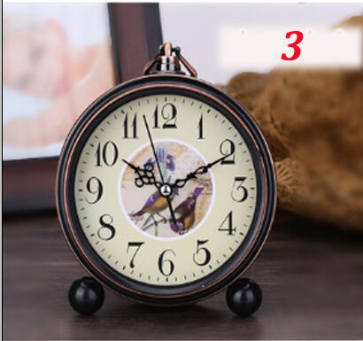 4 Inch Retro Amerikaanse Stille Klok Creatieve Mute Horloge Thuis Slaapkamer Kantoor Klokken: 3