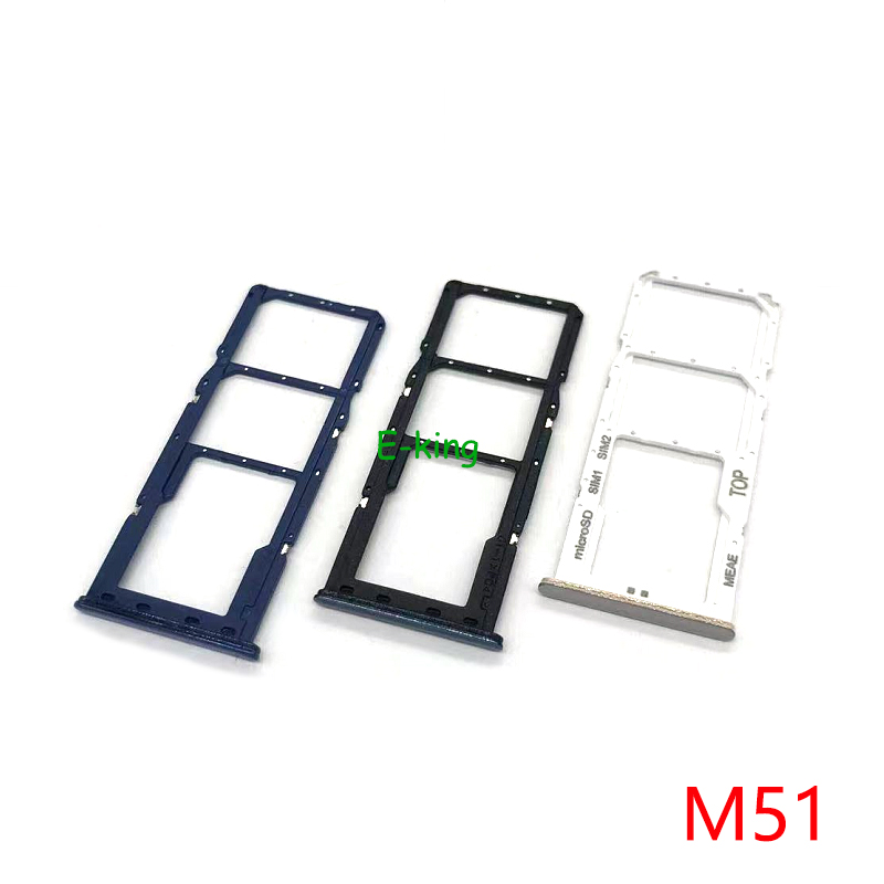 Voor Samsung Galaxy M12 M127 M51 M515F M52 M526B Sim Card Slot Lade Houder Sim Card Reader Socket