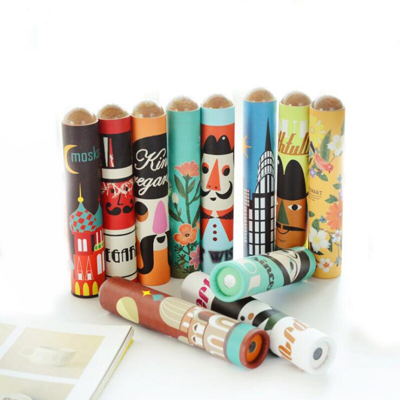 1Pc Cartoon Roterende Papier Caleidoscoop Multi-Prisma Mooie Wereld Wetenschap Educatief Speelgoed Voor Kids Funny Games
