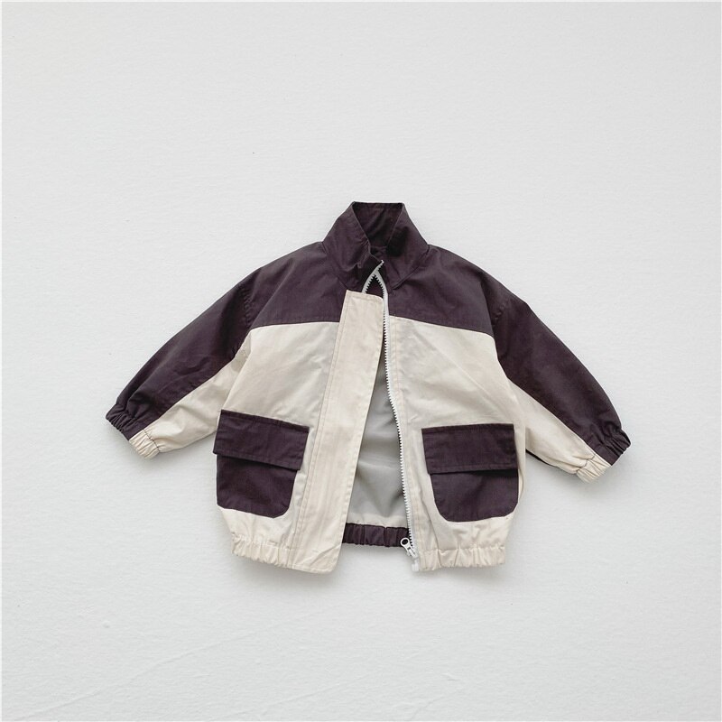 Lente Koreaanse Stijl Kinderen Jongens Meisjes Jas Casual Stijl Patchwork Uitloper Kinderen Mode Kleding E3997