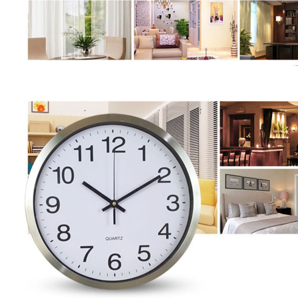 1Pc Electronic Wall Clock Retro Wall Hanging Clock LED Wall Clock for Home Store Without Battery (White)