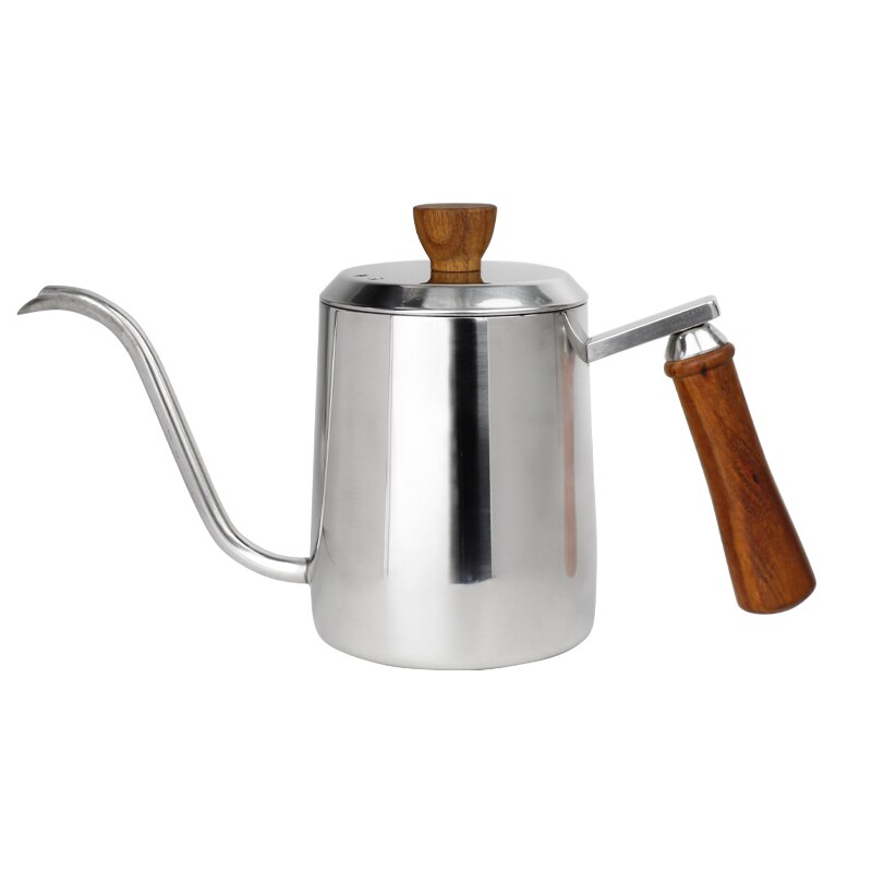 Hand brewed coffee wooden handle long beaked pot swan neck inverted pot 350ml / 600ml Coffee maker Teapot Electric kettle