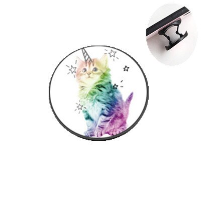 lovely unicorn Painted Foldable Phone Stand Holders For Smartphones and Tablets Mobile Phone Universal Finger Ring Holder: 16