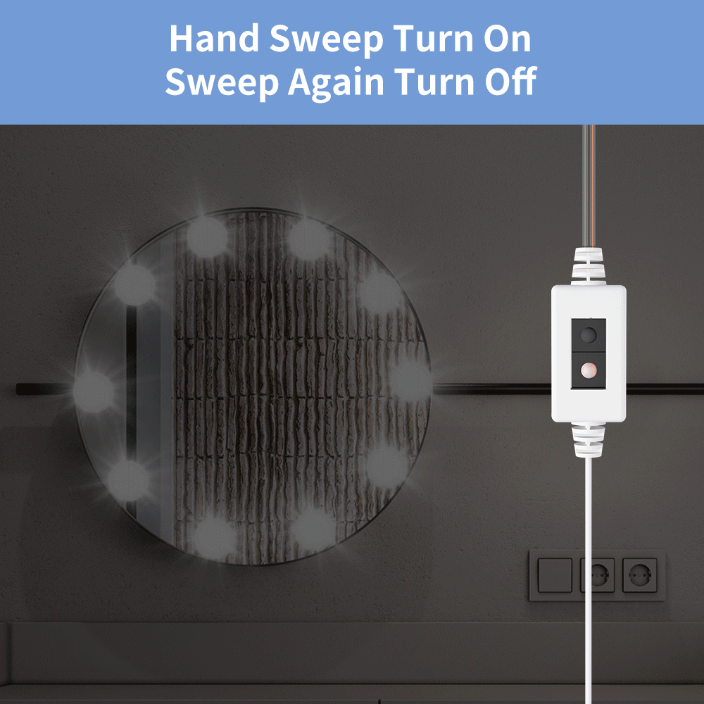 Lampada da specchio a portato per trucco lampada da toeletta dimmerabile lampada da tavolo USB Hollywood per lampade da parete a portato per specchio cosmetico da bagno in telecamera