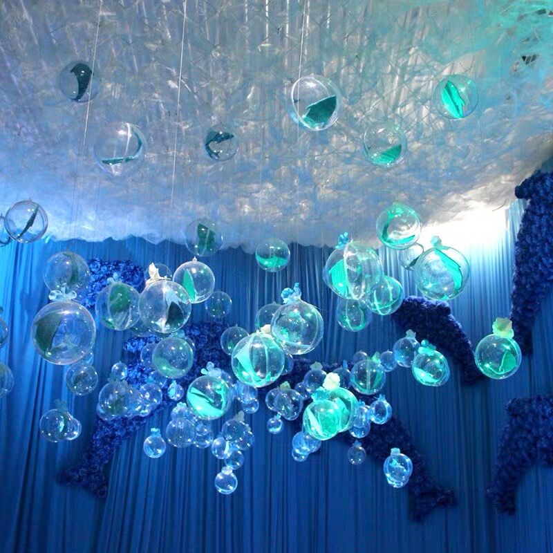 10pcs 4/5/6/7/8/10/12/14cm Acryl Bal clear Plastic Bal Bloem Behoud Container Bonbondoos Holle Bol Opknoping Decor