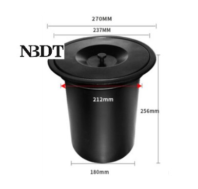 8L Higt Built-in Trash Can Kitchen Waste bin Stainless Steel Dustbin With Lid Garbage Bins