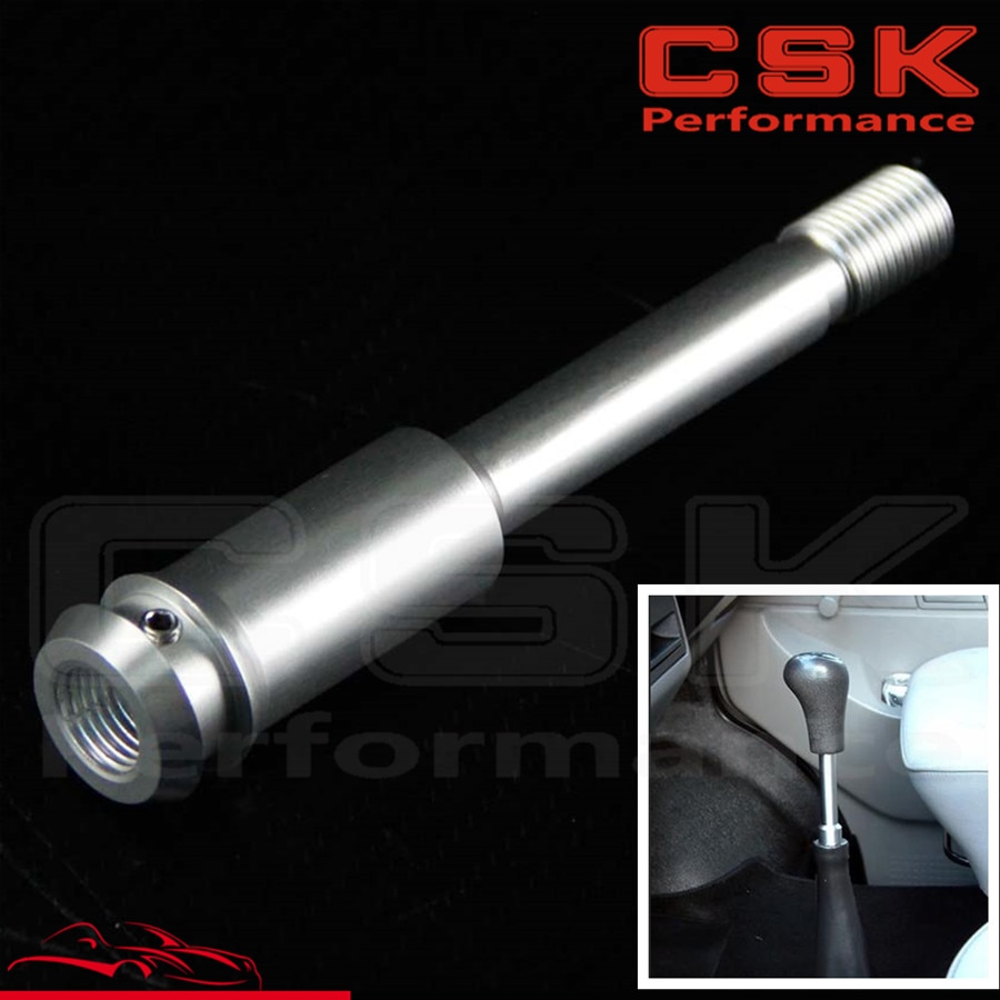 1pcs 5" Gear Shifter Extension Stick Knob Straight Lever M14*1.5 For VW T4 90-03 Silver / black