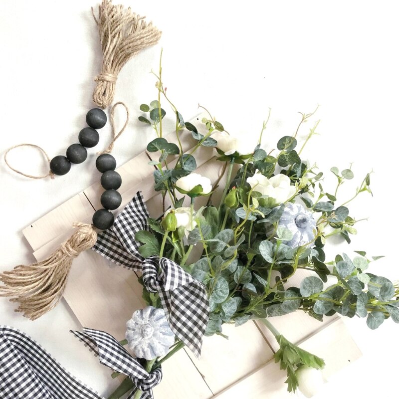 Cuentas de borla para casa de campo, decoración de mango para puerta de armario, cuentas de madera Natural, adorno de jarrón de boda, decoración del hogar, 1 ud.