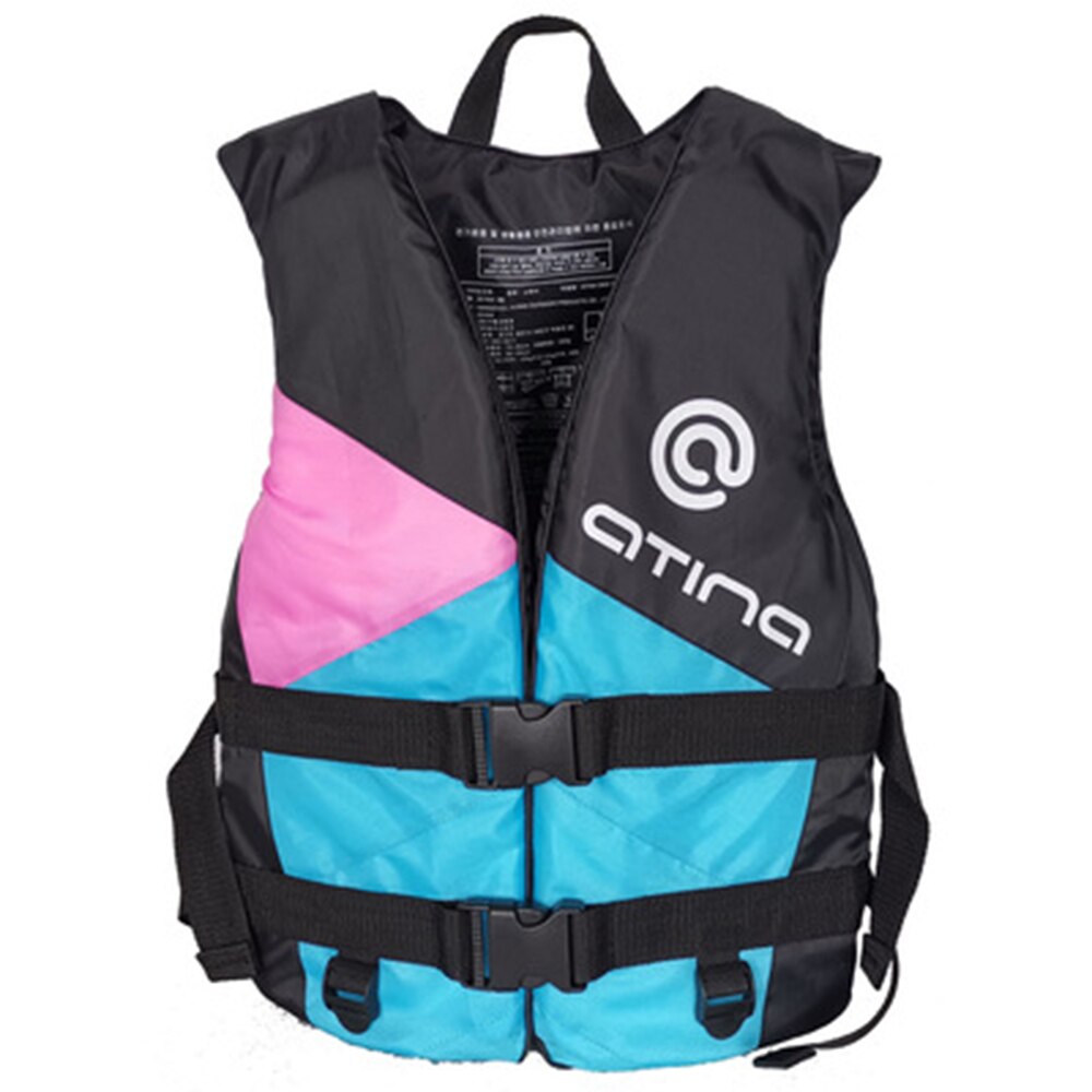 Adulto donna uomo nuoto giubbotto di salvataggio sport acquatici giubbotto di galleggiamento costume da bagno per canottaggio surf Kayak alla deriva sci 35-55KG: Blue Pink