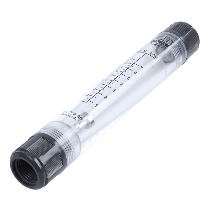 GTBL-medidor de flujo de líquido de agua en línea, LZT rotámetro, rosca hembra de 1/2 &quot;, 0,2-2,0 GPM 1-7 LPM