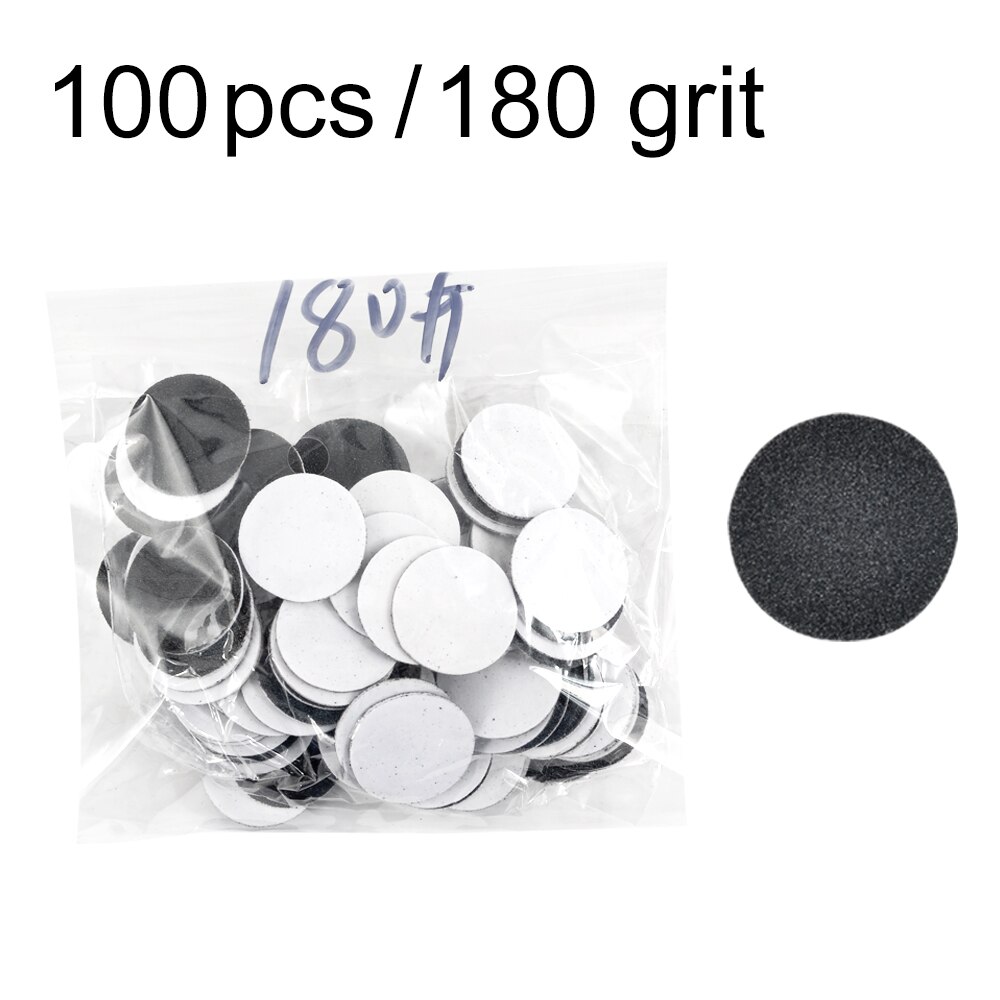 Disco para eliminar callos y cutículas, herramienta eléctrica para el cuidado de los pies, callos duros, piel muerta y pedicura, accesorios reemplazables, 100 unids/bolsa: 1 bag sandpaper 180