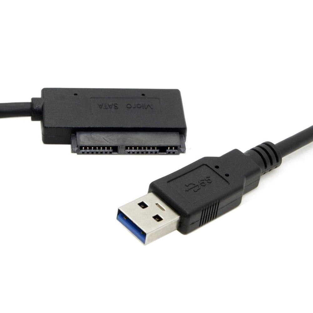 USB 3.0 to Micro SATA 7+9 16 Pin 1.8" 90D Angled Driver SSD Adapter Cable 10cm