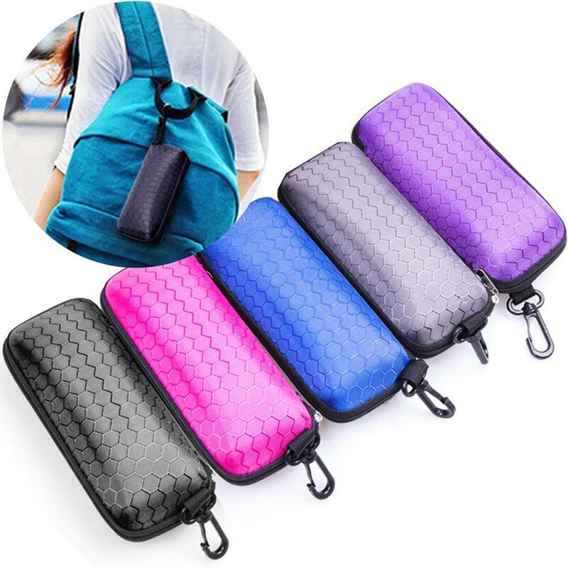 Brille etuier cover solbrille etui til kvinder brilleæske med lanyard lynlås brille etui til mænd
