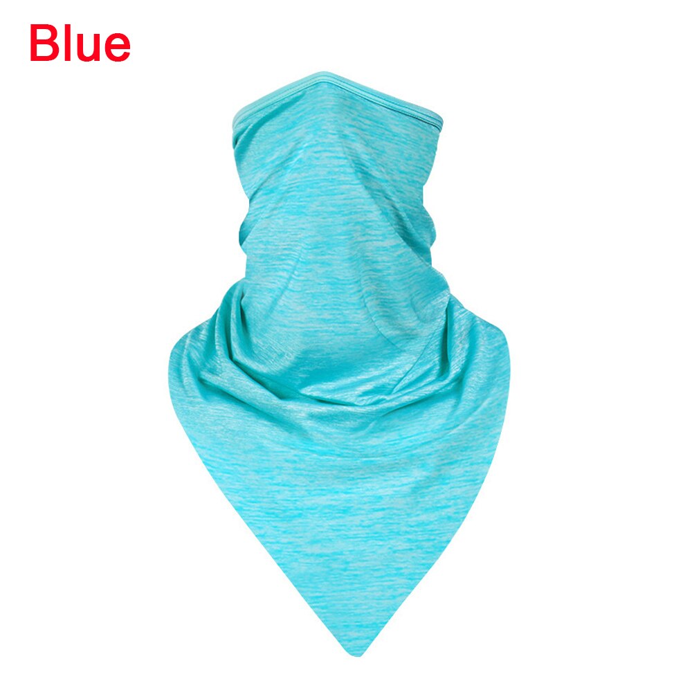 Retro Motorcycle Headwear Bike Ski Sports Scarf Wrap Balaclava Windproof Dust Outdoor Bandana Cycling Breathable Neck Cover: Blue (Pure)