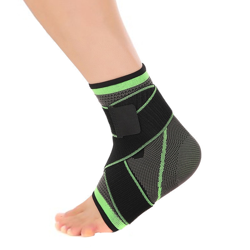 1PCS 3D Weaving Elastic Nylon Strap Ankle Support Brace Badminton Basketball Football Taekwondo Fitness Heel Protector