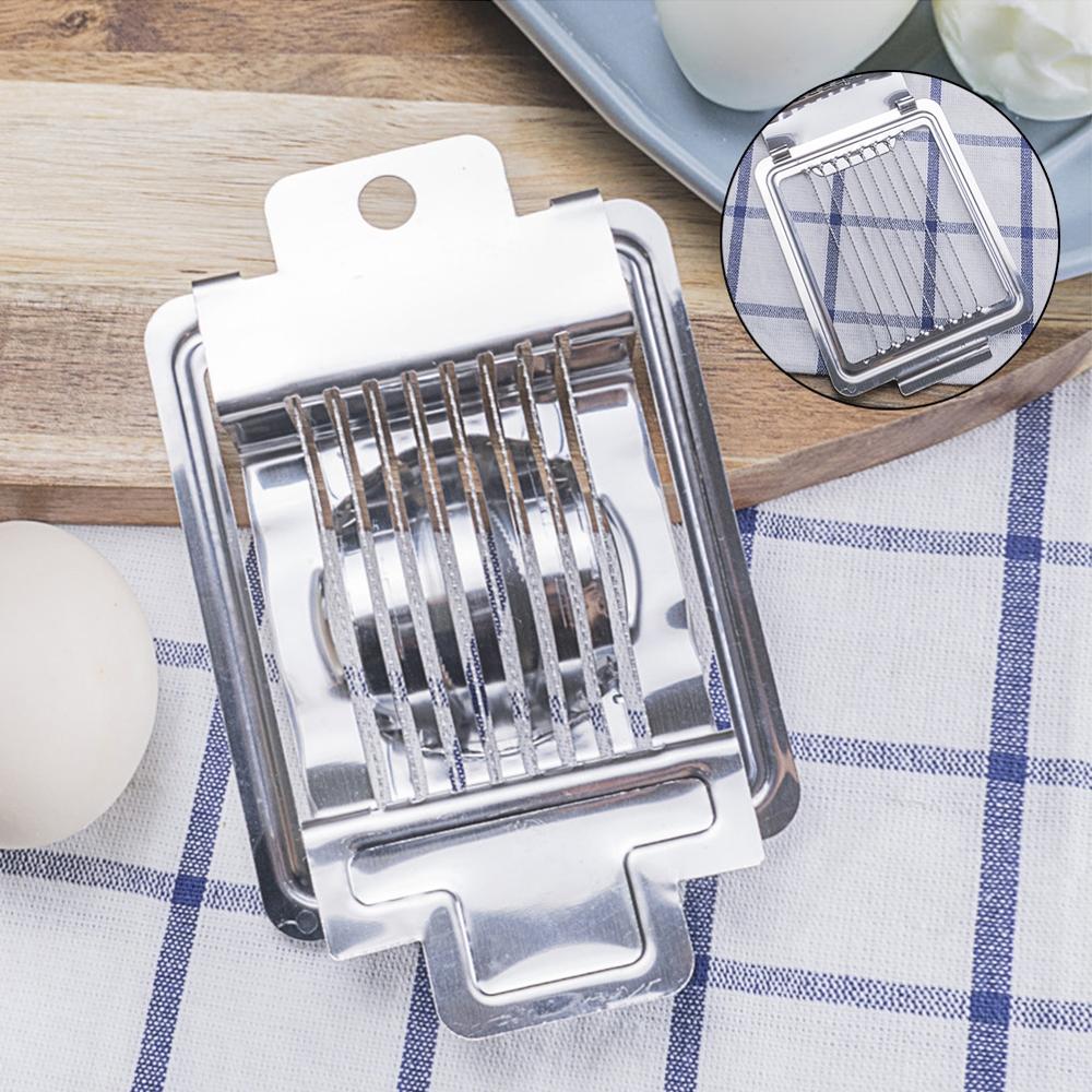 Cortador de huevos de acero inoxidable, separador de huevos multifunción, artefacto cortador de segmentación de huevos preservados de lujo