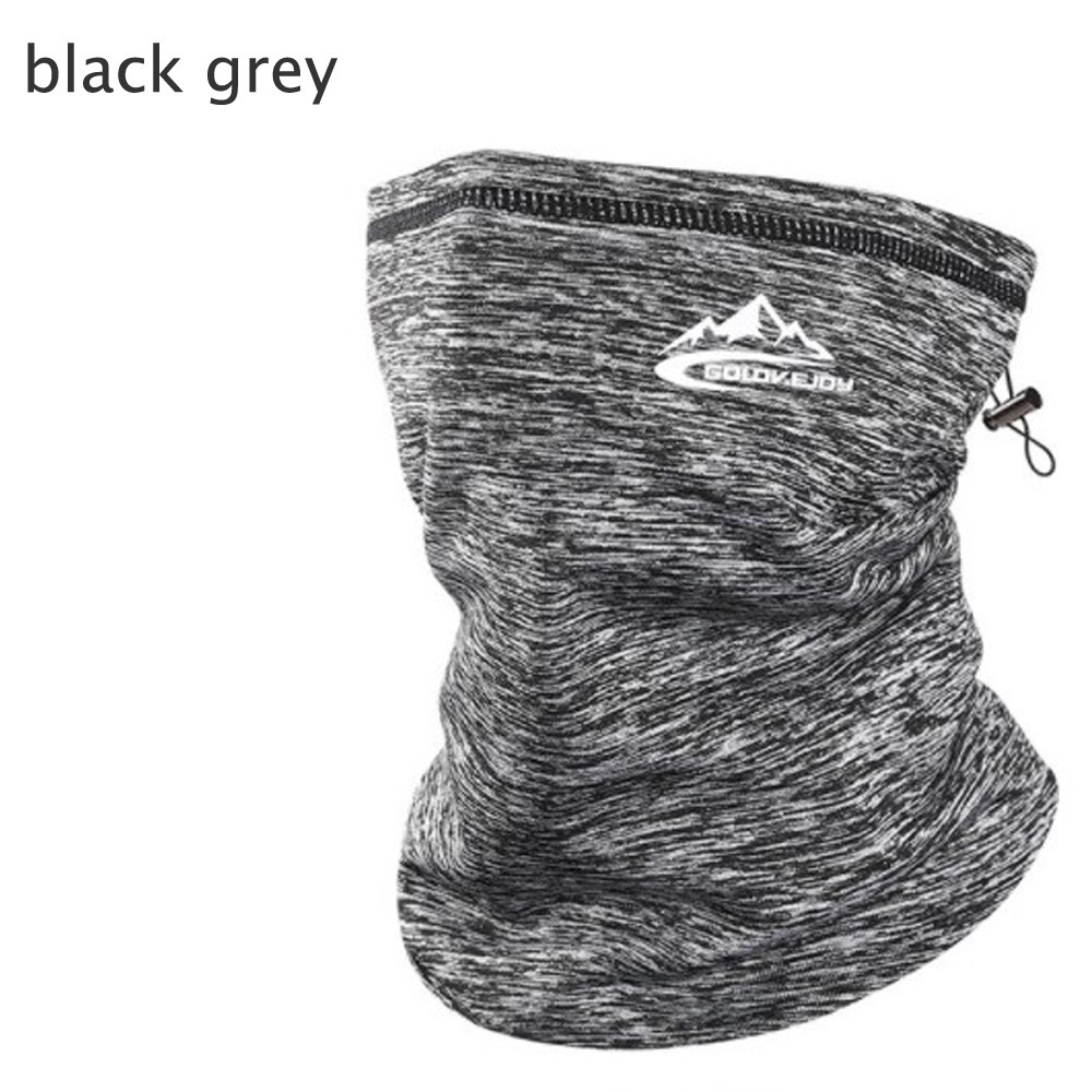Winter Neck Warmer Thermal Fleece Motorcycle Thick Tube Gaiter Face Scarf Windproof Men Women Bandana Cycling Outdoor Headband: Black White