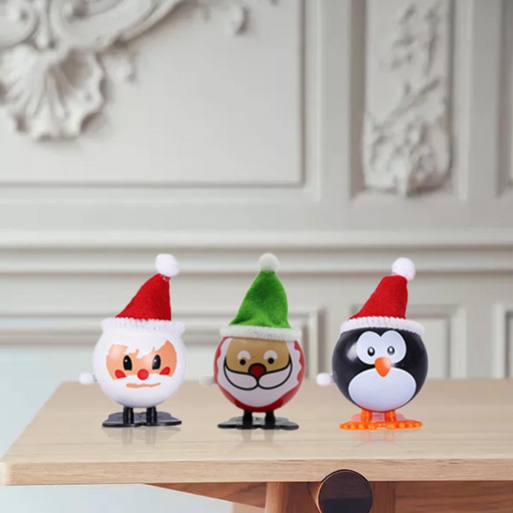 Jouets à Remonter Noël - Pack De 8 Figurines Animées (Père Noël, Renne, Bonhomme De Neige...) - Pour Calendrier De L'Avent, Décoration