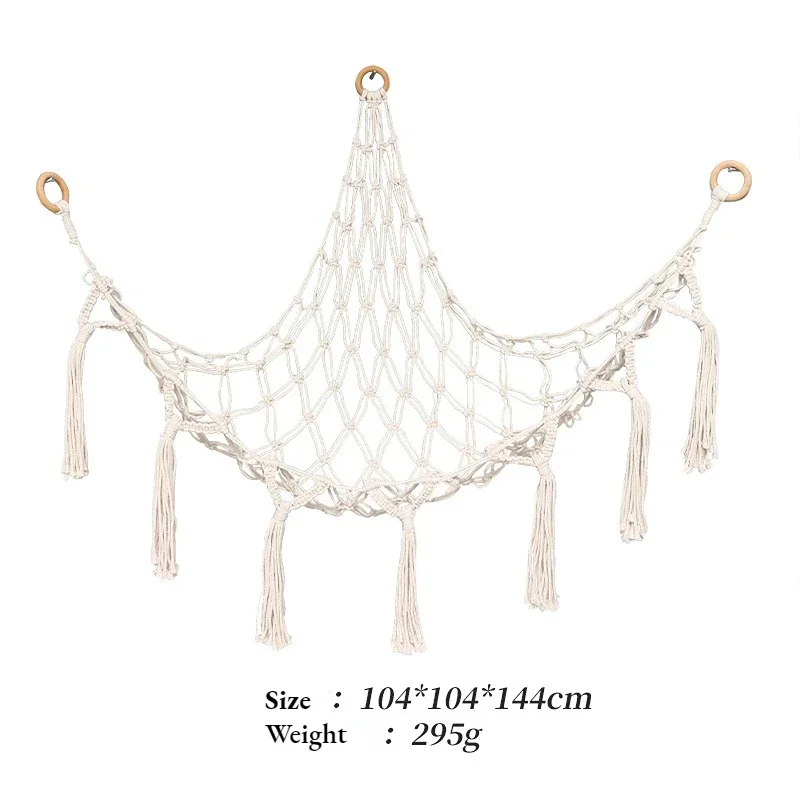Boho Hangmat Net Speelgoed Opslag Kinderkamer Opslag Decoratie Speelgoed Knuffels Speelgoed Hangmat Net Organiseren Opslag Hangmat: Army Green