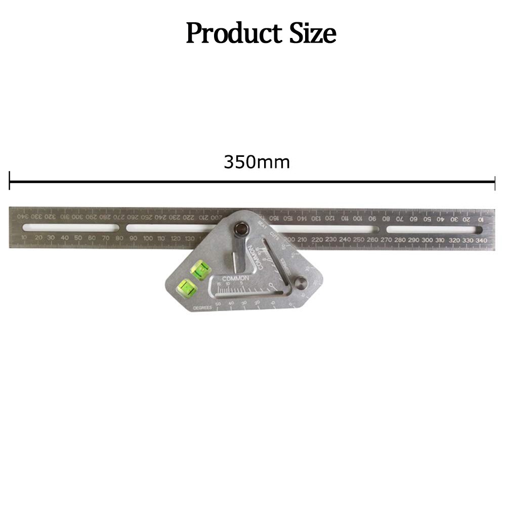 Multi-function Angle ruler Woodworking Triangle Level Ruler Stainless Steel Measuring Tool Angle Rulers Woodwork protractor