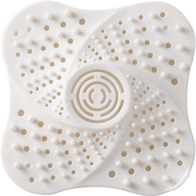 Badkamer Haar Filter Anti-Blocking Haar Catcher Douche Filter Sink Plug Afvoerputje Cover Douche Woonaccessoires U2: WHITE
