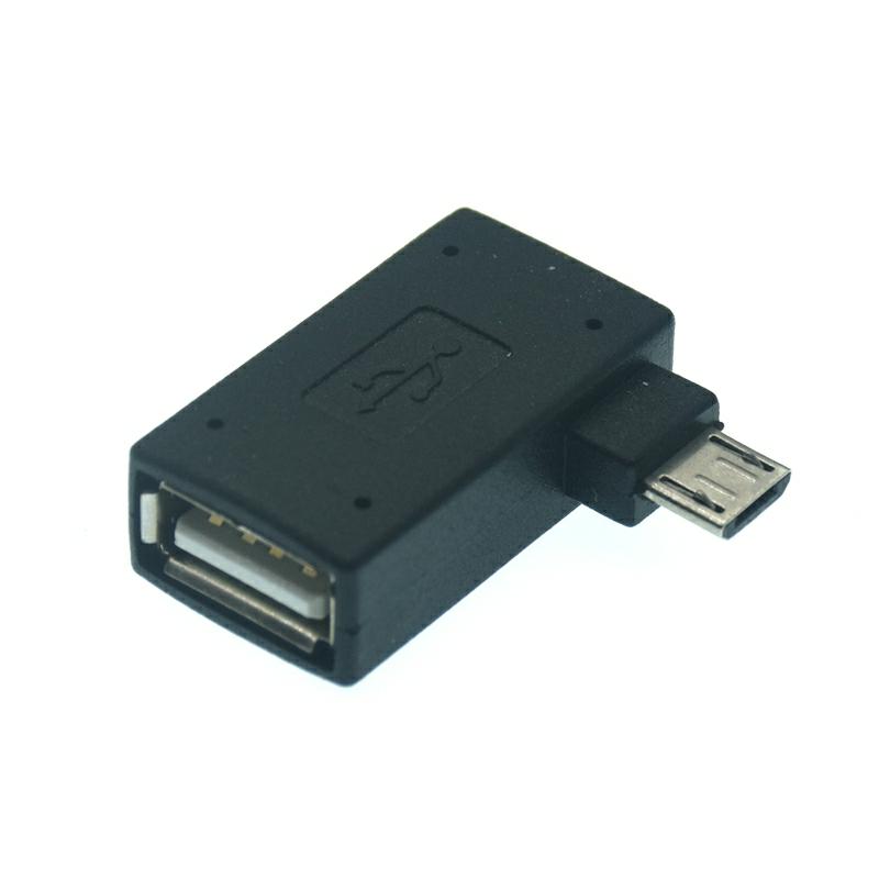Adaptateur Micro USB OTG à 90 degrés pour Fire Stick TV Snes mini Classic Nes Mini avec alimentation coudée gauche droite: Rouge