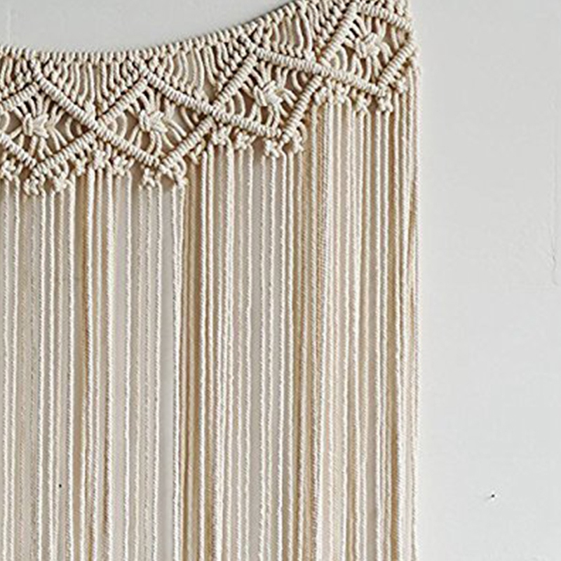 Macramé tenture murale rideau Boho Chic rideaux toile de fond tissé mur tapisserie bohème Art maison décor Boho tapisserie à la main