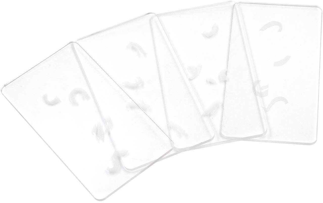 Escape Room Props Acrylic Magic Transparent Cards for Real Life Puzzle Game 4 Card Stack Display Password Clues Player Adventure