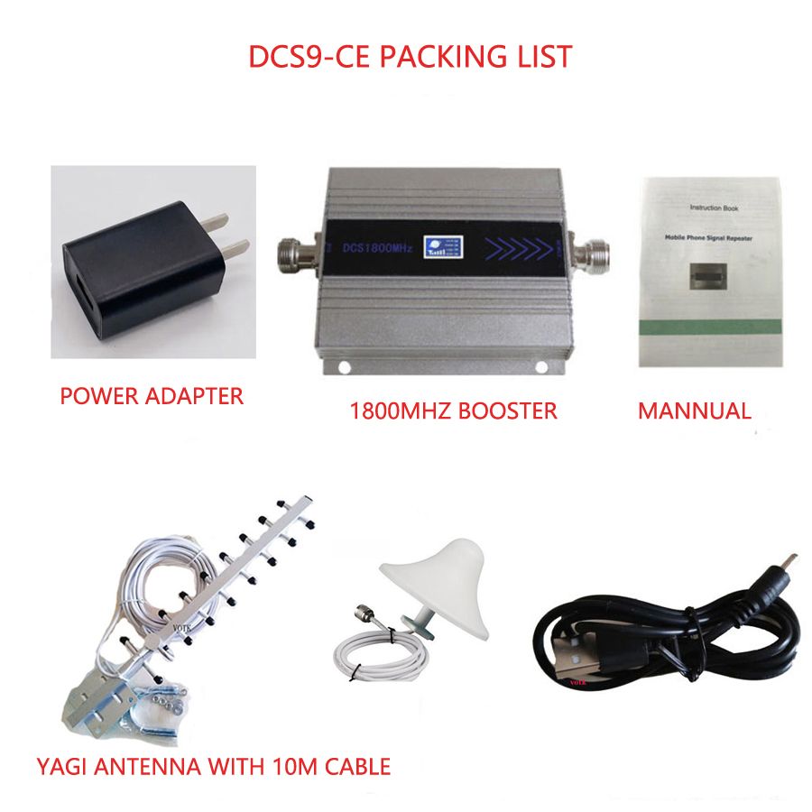 Cell Phone 4G LTE Signal Booster 1800MHZ Mobile Repeater Celluar DCS Amplifier: DCSP01