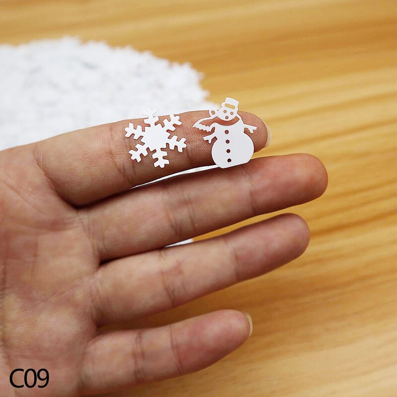 30g Christmas Confetti Artificial Snowflake Sequin Sant Claus Tree Snowman Confetti Year Table Decor Wedding Throwing: C09 mix snowman