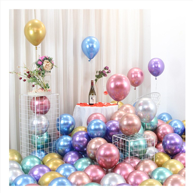 30 stk 5 tommer latex ballon krom metalfolie ballon baby shower, bryllup, fødselsdagsfest dekoration ballon: Farve blanding / 10 stk