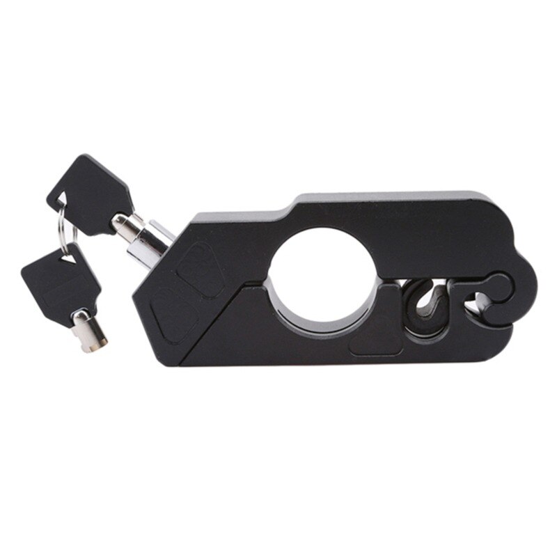 Motorcycle Handlebar Lock Handlebar Brake Handle Solid Lock Imitating Steal Lock Pull Rod ATV Dirt Street Bikes Anti Theft: black 2