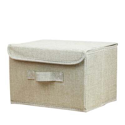 Home Fabric Folding Storage Boxes Foldable Multi-purpose Clothing Storage Boxes Portable Non-woven Dust-proof Stocked Box Underw: Dark Khaki