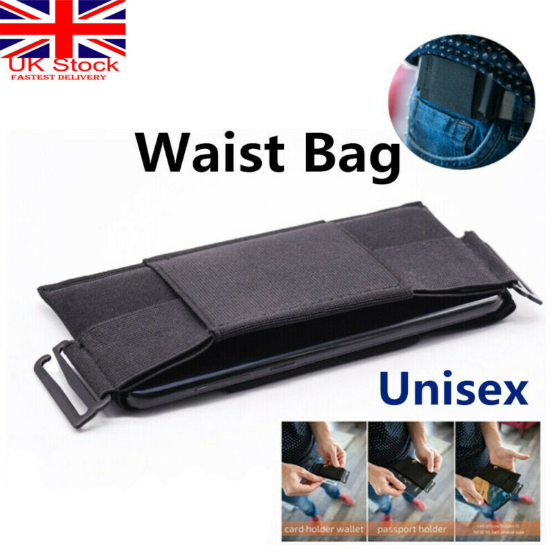 Ultrafinos bolsa cintura saco invisível minimalista carteira mini bolsa cartão chave telefone