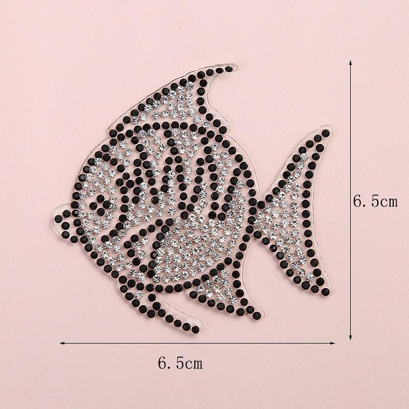 1pcs Animale fiori strass Patch Per accessori di Abbigliamento abbigliamento diamante scintillante Ropa Parches Trasferimento Patch: 4