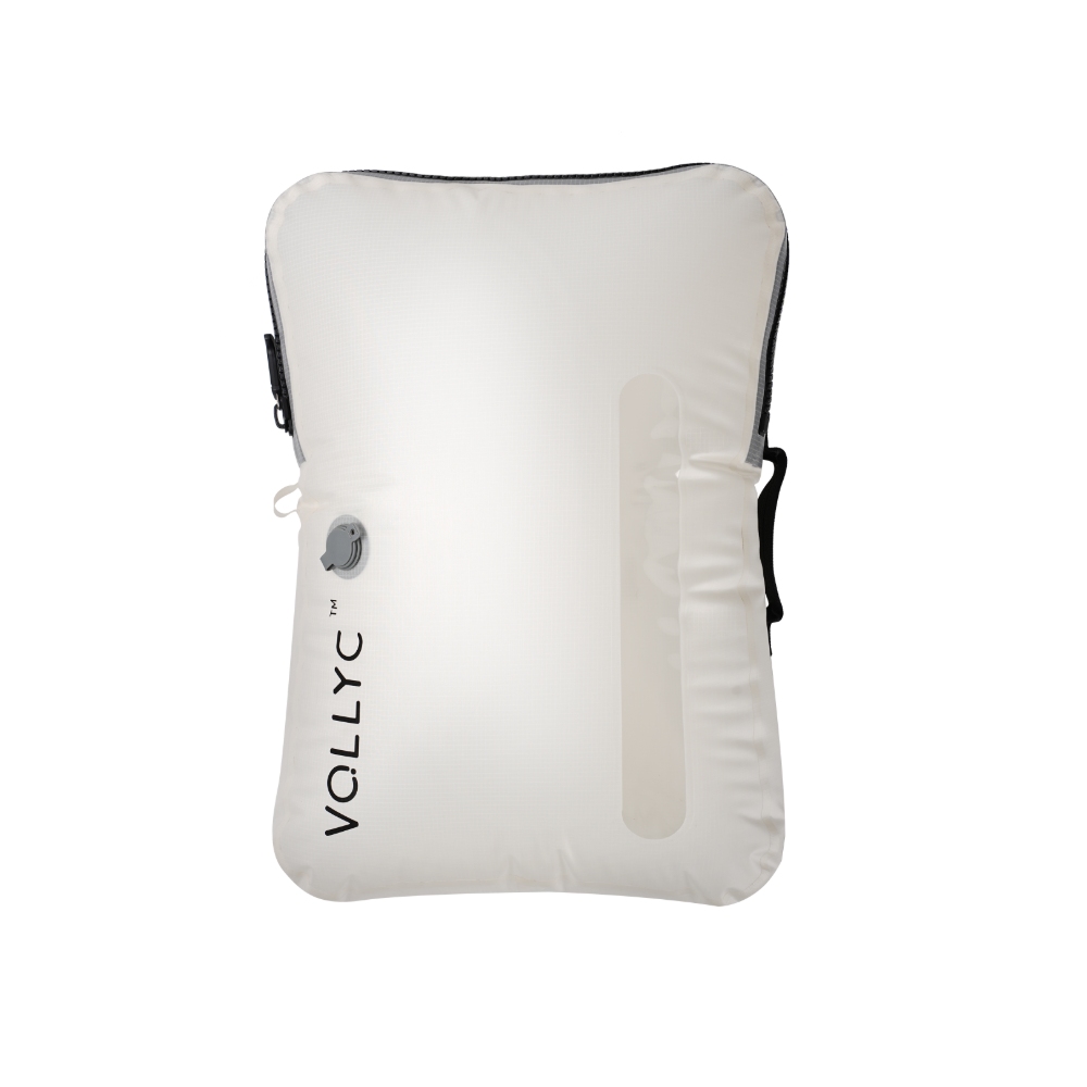 VOLLYC EZYPACK & EZYBAG - 25L Vacuum Storage Bag, 85% Compression, IPX7 Waterproof Nylon for Suitcase, Backpack, Camping, Travel: WHITE