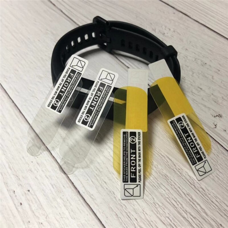 Filme protetor de tela para huawei fifata, 2 peças, para band 4/4pro/3/3pro/3e/4e película tpu macia transparente para pulseira honor 5i 5 4 3 4