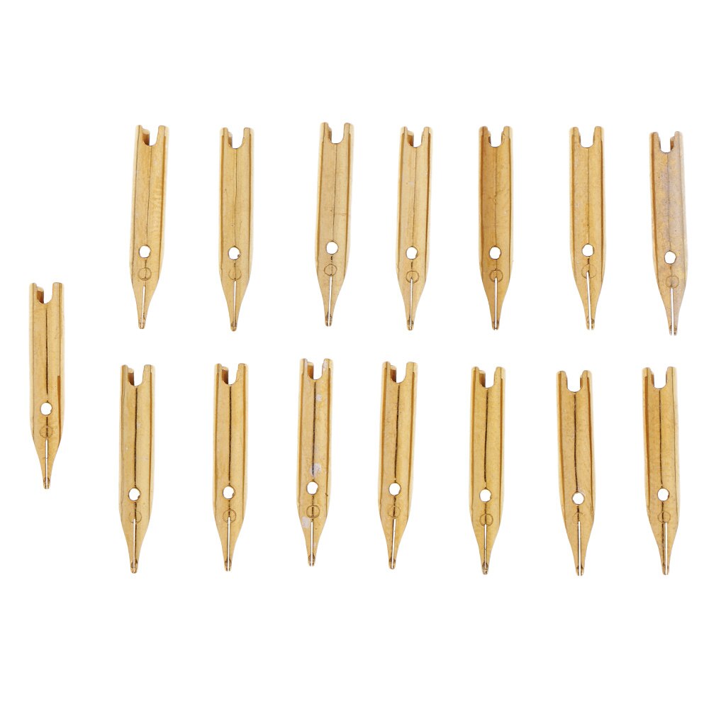 Plumas estilográficas universales, puntas de pluma de 0,5mm para letras y dibujo, 15 Uds.