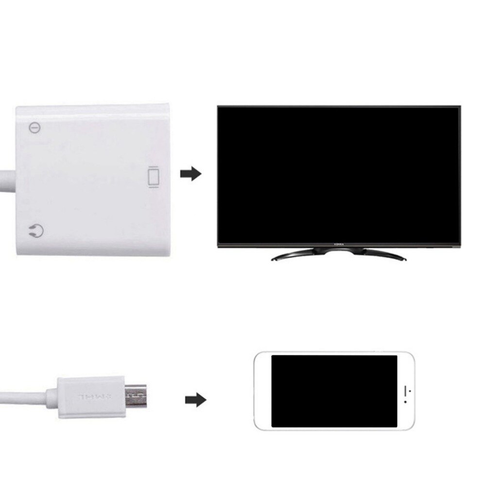 Micro Usb Naar Vga Adapter Converter Video Naar Audio Converter Micro Usb Naar Vga Hd Mobiele Telefoon Tv Aansluiting Voor xiaomi
